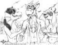 Dragon Lady: Beach Threesome by Dharken