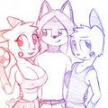 Glint and Spark's family photo by Norithics