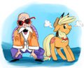 Master Roshi vs Applejack by Tervicz