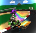 Crossing the finish line in style 