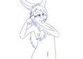 Lilly brushing her hair