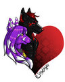 Couple headshot by StickyNeko