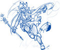Daily Sketch #11 Warrior by QueenKami