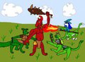 Green Ladies vs. The Red Ogre