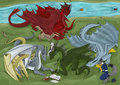 Dragons in the Dungeon Panel by besonik