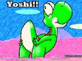 Yoshi sits