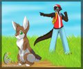 "Bunnymon Trainer" by Kiathewolf27