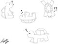 Baby Turtles by SpottedFeline