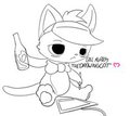 Drinking Cat by Tiam