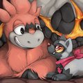 mega camerupt and poochyena by tiaa