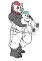 Grumpy snuggles by Noahcub