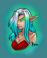 Inkii - Elven Bust Line Art