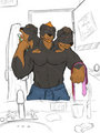 Cerberus' Morning Routine by lykanthrope