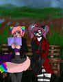 "Meep, she's still looking!" by Elyxiion