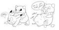 Oshawott eats Pikachu by Sparkythechu
