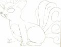 Vulpix Sketch and Collab Coloured