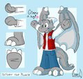 Silver the dragon plushie! <3