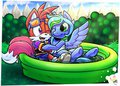 Huggin' in the Pool -- COMM